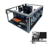 Stackable Open Chassis Rack, Overclocking Heat Dissipation Rack, Stackable Aluminum Frame, Stackable Open Chassis X79 X99 Dualchannel EATX Motherboard Bracket Can Stand And Lie To Support 360 Water
