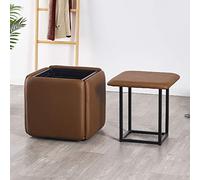 Stackable Ottomans with Wheels - Versatile Footrest Stool and Seating Cube for Living Spaces