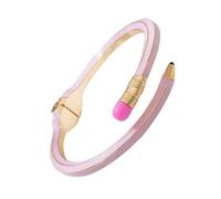 Stackable Pencil Bangle for Women Party Shiny Glitter Open Cross Enamel Dubai Bracelet, Open Cross Enamel Bracelet Stylish Trendy Cuff(Pink)