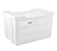 Stackable Perforated Container Basket 60X50 White Giganplast