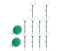 Stackable Plant Support Stakes for Monstera, Weatherproof Green Garden Stakes with Ties for Indoor Outdoor Climbing Plants, Adjustable Vertical Growth Aid(10)