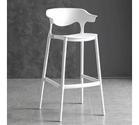 Stackable Plastic Bar Stool with Backrest for Kitchen Counter, Living Room, Garden, and Pub - High Foot Design for Outdoor Leisure