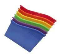 Stackable Plastic Classroom Storage Crates 6pcs for Books and Supplies | Open-sided Colourful Organisers, Easy Labelling, 11.4x7.4x5.5 Inch Size, Teachers and Declutterers