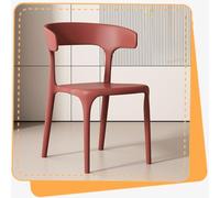 Stackable Plastic Dining Chairs Modern UShaped Patio & Restaurant Chairs for Indoor/Outdoor Use Stylish Red Kitchen Seating Solution