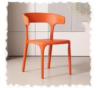 Stackable Plastic Dining Chairs with Backrest - Portable Bar Stools for Kitchen, Living Room, Patio & Restaurant -, Space-Saving Design for Easy Sto