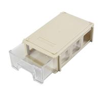 Stackable Plastic Hardware Parts Storage Box Organizer for Screws Components, Thicken PET Construction with Clear Drawers, Wall Mountable or Table Stackable, 140x90x40mm, 1PC