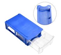 Stackable Plastic Hardware Storage Box Organizer for Screws, Nuts, Bolts & Small Parts - Clear Translucent Drawers with Finger Grip, Thicken Fr(Large Size)