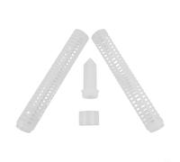 Stackable Plastic Moss Pole 28.5cm White Set of 2 for Climbing Plants | Robust plastic material easy installation suitable for garden or indoor use supports various climbing plants
