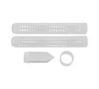 Stackable Plastic Moss Pole Plant Support Stand for Climbing Plants Like Pothos Ivy - 2-Pack 28.5 X 4 Centimeter White Growing Column with Ground Socket Indoor/Outdoor Utilization