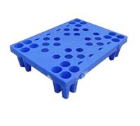 Stackable Plastic Pallets - Non-Slip Frosted Finish, Reinforced Support Legs, Ideal for Warehouse Use, Blue, 40x40x10cm (16x16x4in) - Durable Industrial Storage Solution