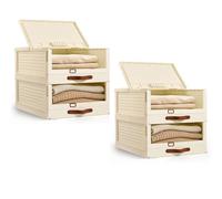 Stackable Plastic rage Bins with Flip LidEasy PullOut Organizers for Closet Bedroom Laundry RoomVersatile rage Solution for Home & Office