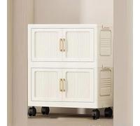 Stackable Plastic Sto Boxes with Lids Magnetic Doors & Wheels Versatile for Bedroom Living Room Bathroom & Shoe Cabinet Efficient Sto Solut