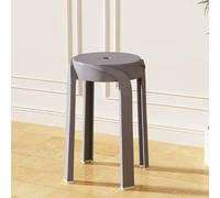 Stackable Plastic Stools, Portable Nesting Backless Round Seating, 18 Inch Height, Set of 6 for Indoor/Outdoor Use