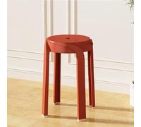 Stackable Plastic Stools, Portable Nesting Backless Round Seating, Set of 6 for Indoor/Outdoor Use