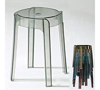 Stackable Plastic Stools Set, Backless Round Counter Stools with Whirl Design, Ideal for Kitchen and Dining Spaces
