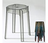 Stackable Plastic Stools Set, Backless Round Counter Stools with Whirl Design, Ideal for Kitchen and Dining Spaces