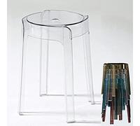 Stackable Plastic Stools Set, Backless Round Counter Stools with Whirl Design, Ideal for Kitchen and Dining Spaces