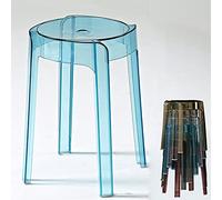 Stackable Plastic Stools Set, Backless Round Counter Stools with Whirl Design, Ideal for Kitchen and Dining Spaces