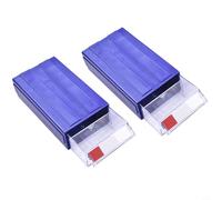 Stackable Plastic with Supplies Organizer Hardware Clear Screws for Drawers for Bolts Nuts Crafts and Sewing Parts Small Parts Storage Container for Workshop for (2PCS Blue)