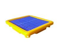 Stackable Polyethylene Spill Containment Tray For Oil Drums And Paint Buckets, Removable Modular Garage Storage Platform, 31 X 31 X 5.5 Cm, Yellow - Robust Industrial Tra-Yellow-1pcs-68x68x12cm