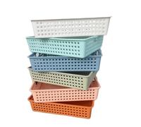 Stackable Polystyrene Computer Planner Set of 6 Multiple Color Storage Cartons for Homeschooling Materials and Addons Flexible Computer Sorting Dishes