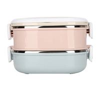 Stackable Portable Lunch Box Stainless Steel Compartment Lunch Portable Insulated Thermal Food Container Snack Box Bento Lunch Box Set (2 Layers)