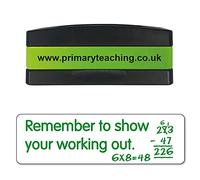 Stackable Remember To Show Your Working Out Maths Pre Inked School Teachers Feedback Marking Stamper Stamp 44x13mm Primary Teaching Services