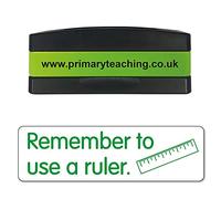 Stackable Remember To Use A Ruler Pre Inked School Teachers Feedback Marking Stamper Stamp 44x13mm Primary Teaching Services