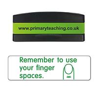 Stackable Remember To Use Your Finger Spaces Pre Inked School Teachers Feedback Marking Stamper Stamp 44x13mm Primary Teaching Services