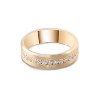 Stackable Rings for Men, Engagement Rings for Men Row Drilling with Round Shape Moissanite 9K Yellow Gold Size U 1/2