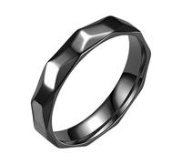 Stackable Rings Vegetarian Ring Titanium Steel Ring Fashion Korean Version Of The Batch Of Flowers Hand Jewelry Gold Silver And Black No. 6 13 Rings Set (Black, 8)