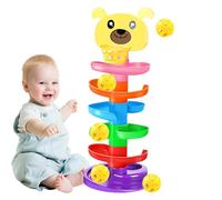 Stackable Rolling Ball Toy, Ball Drop Toy - Cute 6 Layers Stackable Tower with 5 Rolling Balls, Portable and Detachable Early Development Supplies, Learning Games