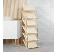 Stackable Shoe Rack2-8 Tier Vertical Storage Tower for Closet Entryway Living Room - Narrow Design Space-Saving Shoe Stand (Black 27x27x120cm / 11x11x47in)