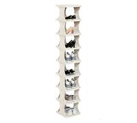 Stackable Small Shoe Rack Versatile Shoe Shelf for Entway Hallway Closet - Easy Assembly & Disassembly (26x26x99cm/10x10x39in)