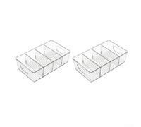 Stackable Snack Storage Box 25cm Clear Plastic Divider(2)