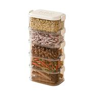 Stackable Spice Storage Box, Multi-Layer Sealed Food Organizer, Travel Spice Containers and Camping Spices Kit for Seasoning, Cereal, Coffee Beans