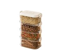 Stackable Spice Storage Box, Multi-Layer Sealed Food Organizer, Travel Spice Containers and Camping Spices Kit for Seasoning, Cereal, Coffee Beans
