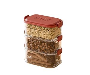 Stackable Spice Storage Box, Multi-Layer Sealed Food Organizer, Travel Spice Containers and Camping Spices Kit for Seasoning, Cereal, Coffee Beans