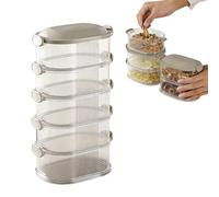 Stackable Spice Storage Box, Organizador De Especias Sellado Multicapa, Multi-Layer Sealed Food Organizer, Travel Spice Containers and Camping Spices Kit for Seasoning, Cereal (Color-C)