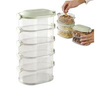 Stackable Spice Storage Box, Organizador De Especias Sellado Multicapa, Multi-Layer Sealed Food Organizer, Travel Spice Containers and Camping Spices Kit for Seasoning, Cereal (Color-B)