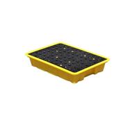 Stackable Spill Pallet with Grid 11L Capaci Industrial Oil Drum Containment Liquid Catcent Platform for Laboratories and Worhops and Safe Solut
