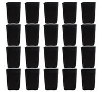 Stackable Square For Outdoor Plastic Flower Pots with Drainage Holes to Prevent Waterlogging and Promote Plant Growth (Black)