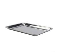 Stackable Square Tray Made from 304 Stainless Steel for Space Saving Storage in Kitchens and Suitable for Baking Serving and Food Display Tasks (36 * 27 * 2CM)