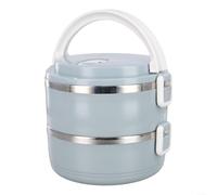 Stackable Stainless Steel Lunch Box 2-Layer BPA Thermal Food Container for Leak-Proof Design, for Outdoor BBQ, Blue