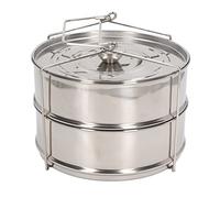 Stackable Steamer Insert Pans, 304 Stainless Steel Steam Pot 2 Tier Stackable Steaming Pot Cookware with Lid, Pot in Pot, Baking, Casseroles, Lasagna Pans, Food Steamer