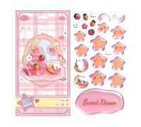 Stackable Stickers - Reusable Artistic Craft Accessories - Crystal Stacking 3D Construction Stickers | For Scrapbooking, Home Decoration, Side Decoration and as a Classroom Reward