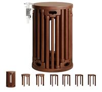 Stackable Stools Set, Round Wood Stool, No Installation Required, for Living Room Kitchen Bedroom Balcony Bar