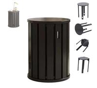 Stackable Stools Set - Wooden Nested Round Bar Stools, Versatile Modular Design for Small Spaces, Ideal for Living Room and Bedroom Seating