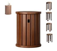 Stackable Stools Set - Wooden Nested Round Bar Stools, Versatile Modular Design for Small Spaces, Ideal for Living Room and Bedroom Seating