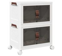 Stackable Storage Box with Wheels Storage Container Stackable BinTruck vidaXL